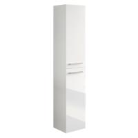 Miroytengo Columna de Baño 2 Puertas Blanco Brillo Lacado 150x30x25 cm - details 0