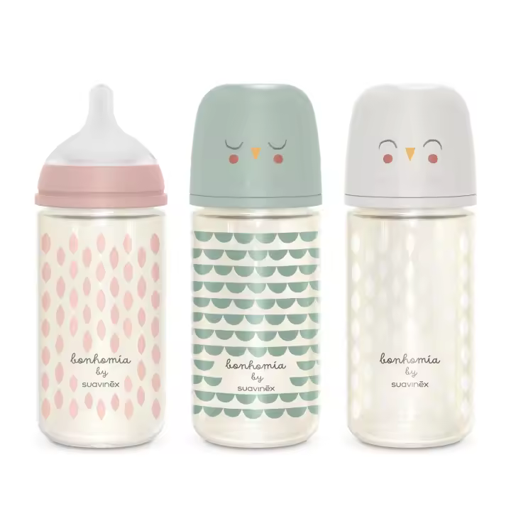 BIBERON VIDRIO TETINA FISIOLOGICA SILICONA BONHOMIA 240ML - 1