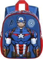 Mochila 3D Pequeña Capitán América Marvel Color Azul y Rojo. Tamaño 31x26x11cm. KARACTERMANIA - details 4