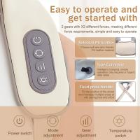 Neck Massager with Warmth, Shiatsu 4D Kneading Massager for Neck, Massager Neck Shoulder for Home Office, Gifts for Men Women (Beige) - details 2