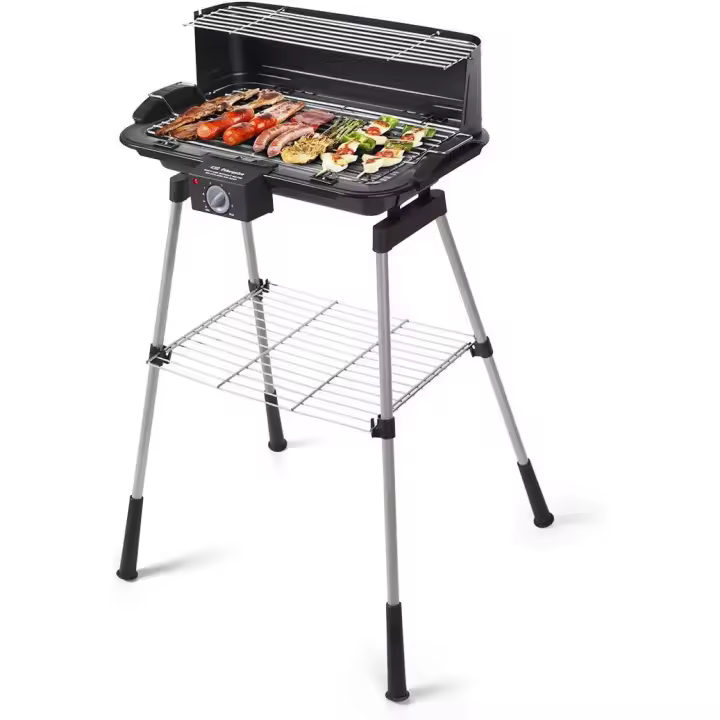 Orbegozo BCT 3950 - Barbacoa eléctrica, doble formato sobremesa o pie, regulador de temperatura, 2200 W de potencia - 1