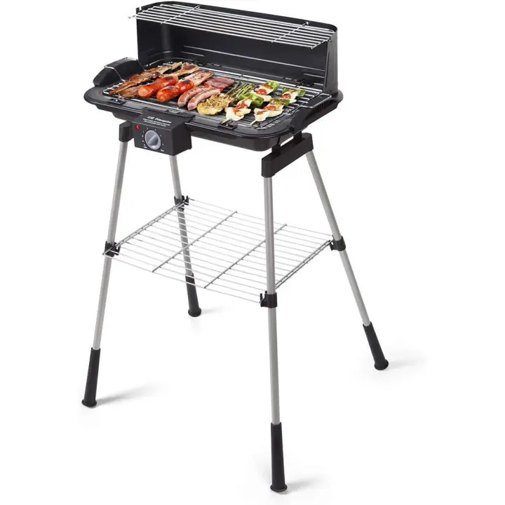 Orbegozo BCT 3950 - Barbacoa eléctrica, doble formato sobremesa o pie, regulador de temperatura, 2200 W de potencia - 1