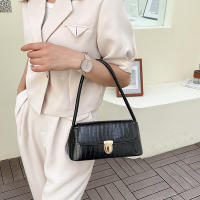 Bolso De Hombro Para Mujer Moda Versátil Pequeño Cuadrado PU Con Patrón De Piedras Bolsa De Mala Suerte Estilo Vintage Para Fiestas - details 8