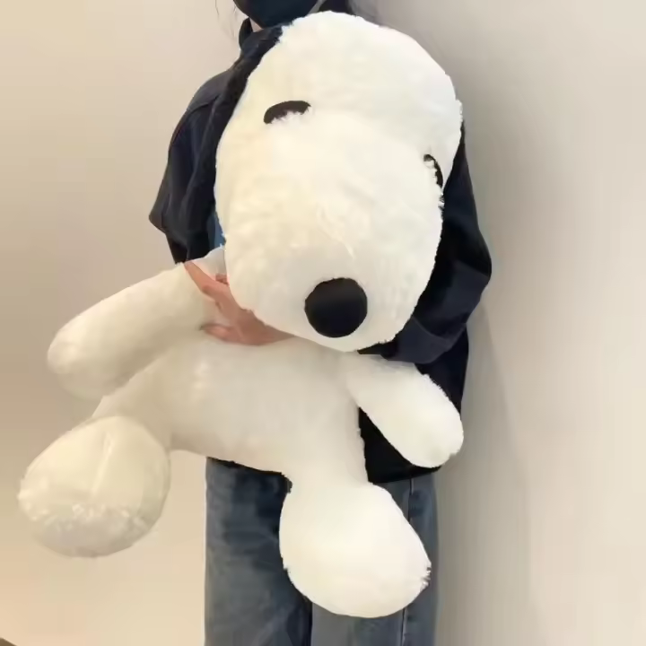 Muñeco De Peluche Grande Kawaii Snoopy Blanco Suave Cojín Muñeco Animal De Dibujos Animados Regalos De Cumpleaños Para Novias Y Niños Decoración - 1
