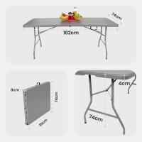 AREBOS Mesa plegable Mesa de jardín Mesa de comedor Mesa plegable camping 182cm - details 7