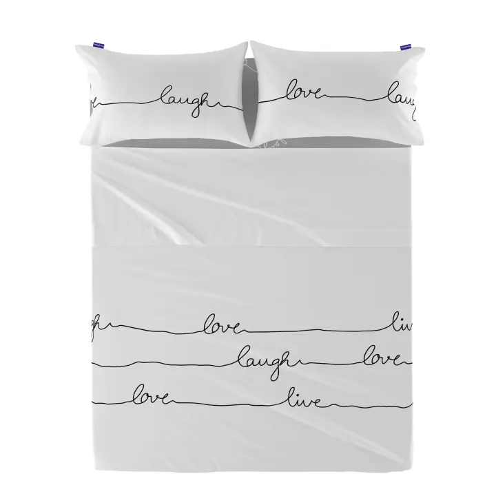 Happyfriday- Live Sábana, Sábanas 100% Algodón, calidad de 150 TC, Fabricado en España (No incluye fundas de almohada) - 1