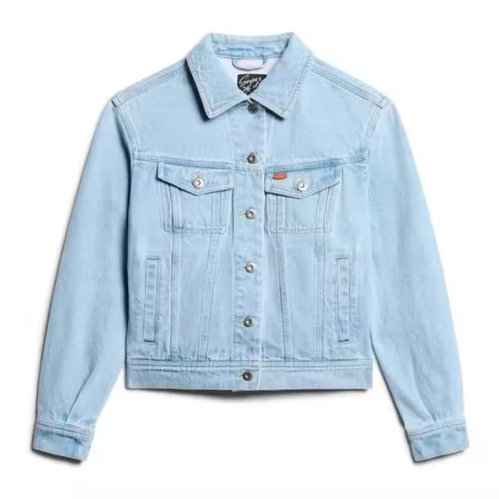 Ropa mujer Chaquetas Superdry Chaqueta Vaquera Embellished Azul - 1