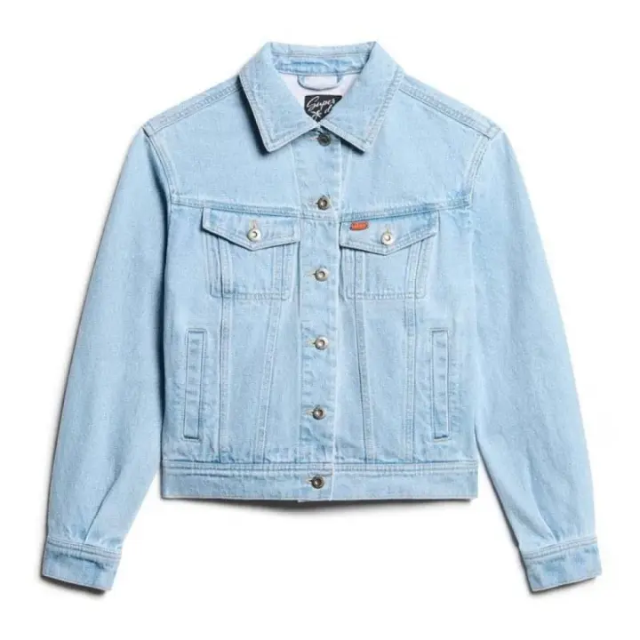 Ropa mujer Chaquetas Superdry Chaqueta Vaquera Embellished Azul - 1