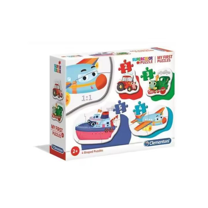 My First puzzle 3,6,9,12 piezas Medios de transporte de Clementoni - 1