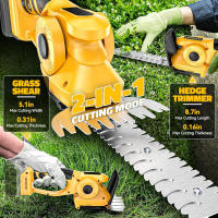 Podadora De Arbustos Eléctrica Portátil 2 En 1 Para Jardín Y Césped Compatible Con Batería Dewalt 20V Sin Cable - details 2