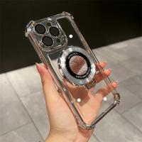 Carcasa De Carga Inalámbrica Magsafe Con Anillo Para iPhone 11 12 13 14 15 pro Max plus Transparente Magnética Bumper Cover - details 15