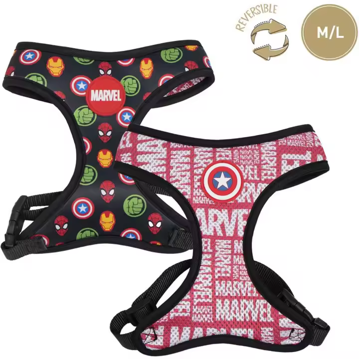 CERDÁ LIFE'S LITTLE MOMENTS - Arnés Premium para Perros M/L MARVEL - Arnés para Perros Diseño Único y Licencia Oficial - Arnés para Perro Comodidad Acolchada con Material Transpirable - Arnés Perro Ligero y Cómodo - 1