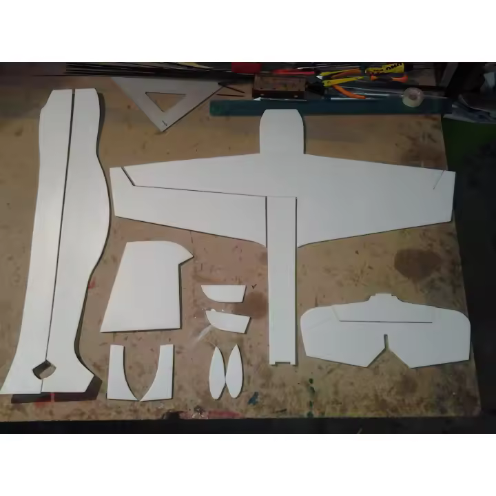 PITULTIMATE RC-Kit Avión de espuma blanca Depron - 1