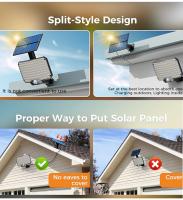 Luces Solares Exteriores 234LED 3 Modos Sensor De Movimiento Luz De Inundación Con Control Remoto IP65 Impermeable Seguridad Para Fuera - details 3