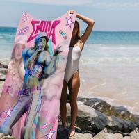 Toalla De Baño Grande Y Absorbente Emilia Mernes Singer Microfibra Para Playa Y Piscina Secado Rápido Diseño De Anime Tamaño 76x182 Cm - details 9