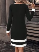 Nueva Camiseta De Punto Con Cuello Polka Para Otoño E Invierno Con Cintura Ajustada Y Manga Larga Para Mujer Vestido Slim De Pierna Larga - details 1
