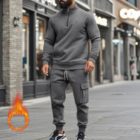 Conjunto Deportivo Casual Para Hombres Verano Otoño Invierno Con Cierre De Cremallera Y Veludo Tejido De Poliéster Talla S a XXXL - details 161