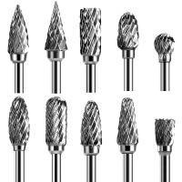 10 PCs Broca De Carburo De Tungsteno 1/8" Herramienta Rotativa De Burilado Doble Corte De Diamante Para Dremel Herramientas De Molienda Eléctrica Metalworking - details 0