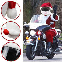 Nueva Casco De Motocicleta 2024 Disfraz De Santa Claus Para Navidad Accesorio Divertido Y Loco Para Exteriores Material Poliéster Y Algodón - details 2