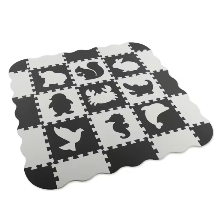Alfombra De Juego Para Bebés Con Valla EVA Espuma Alfombra De Piso Gruesa Para Niños Juguetes Educativos Tablero De Actividades Color Aleatorio - 1