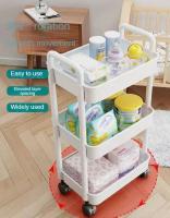 Carrito De Almacenamiento Móvil De 3 Niveles Plástico Multifuncional Organizador Doméstico Para Cocina Accesorios De Casa - details 2