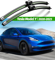LimpiaParabrisas Delantero Para Tesla Model Y 2020-2023 Limpia Ventanas Con Cepillo De Lluvia Material De Goma Natural Longitud 26 "+19" Negro Y Verde - details 0
