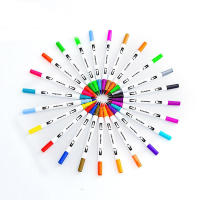 Juego de 100 rotuladores de pincel de colores, juego de rotuladores de punta de fibra doble a base de agua, rotuladores para caligrafía, dibujo, manga, libro para colorear, etc. - details 0