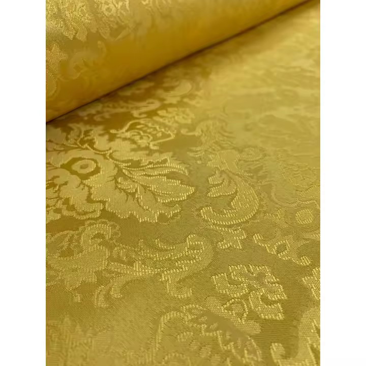 Tejidos Ortuño-Tela de Damasco Dorado, Tela Jacquard , decorar hogar, cortinas, manteles, Iglesias, Cofradías, Tapizados,1m x Ancho 2.80m - 1