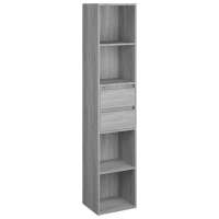 vidaXL Estantería madera contrachapada 36x30x171 cm Blanco, Negro, Roble Sonoma Mueble Almacenaje Estantería para Oficina, Estudio, Dormitorio Estantería/Librería/ mueble de Almacenamiento - details 4