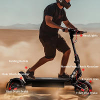 Scooter Eléctrico iScooter W8, Motor de 500W, Batería de 48V 10.4Ah, Neumático de 9.3 pulgadas, Velocidad Máxima de 40 km/h, Autonomía de 40 km, Freno de Disco Delantero + Freno de Tambor Trasero, Doble Absorción de Impactos, Control por App - details 11