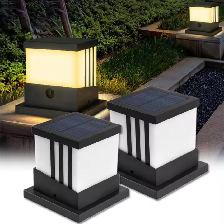 SOMY Luces solares para exteriores, impermeables para terraza o patio, (2 unidades) luz de pared para exteriores - 1