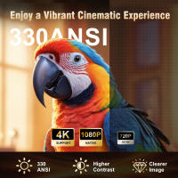 Proyector Mini Autoenfoque Magcubic HY310 Native 1080P 330ANSI 4K Android 11 Con Wifi6 BT5.4 Air Mouse Voz Para Películas Al Aire Libre - details 4