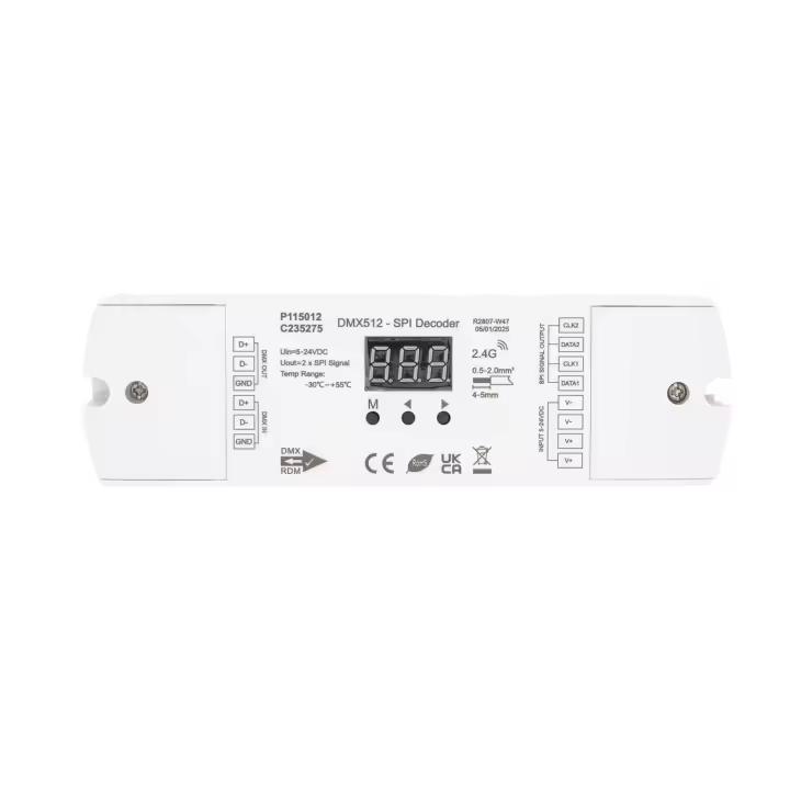 Ledkia Controlador DMX para Tira LED Digital SPI RGB/RGBW 5-24 V DC RGBW - 1