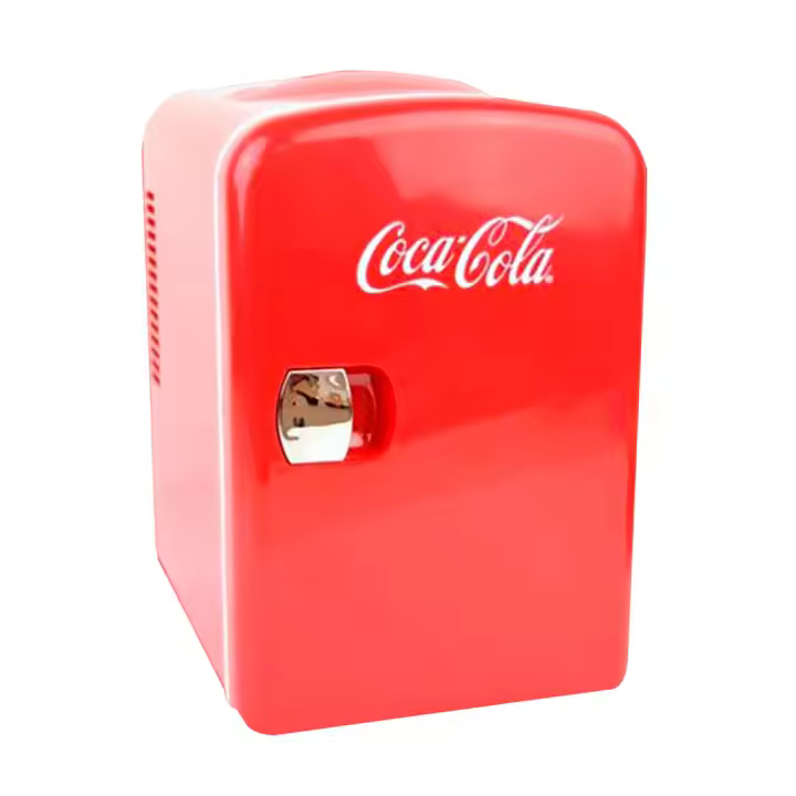 Mini Nevera 220v - 12v Capacidad 6 LATAS Color Rojo 18.8 x 26.4 x 29.5 cm Enfría y Calienta - SpazioLuzio - 1