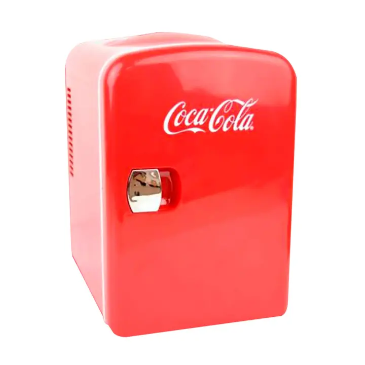 Mini Nevera 220v - 12v Capacidad 6 LATAS Color Rojo 18.8 x 26.4 x 29.5 cm Enfría y Calienta - SpazioLuzio - 1