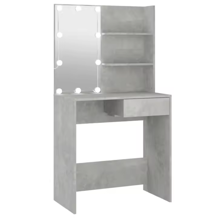 Mesa de Maquillaje con Luz LED Blanca - E1 - 111x54x141,5 Cm - 1