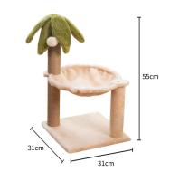 Gimnasio Para Gatos Con Dos Capas Torre De Subida Para Gatos Poste De Rasguño Con Bola Colgante Y Hamaca De Coco Árbol De Gatos Para Interior Madera De Pino Resistente Al Desgaste - details 9
