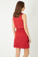 Vestido LOVE & MONEY satinado de tirantes con cinturón - REF: C2285 - details 4