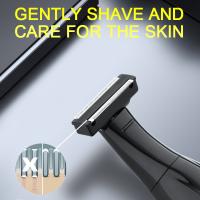 Afeitadora para hombres, recortadora de barba recargable, resistente al agua, máquina de afeitar profesional, afeitadora de láminas (negra) - details 0