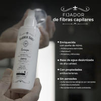 Barber Shop Europe - Kit Fijador + Optimizador - Spray Fijador de Fibras Capilar - Enriquecido con aceite de ricino - Especial para cabello débil - Optimizador de la primera línea de cabello - details 1