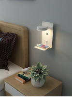 Lámpara De Pared LED Moderna Con Interruptor Y Puerto USB 9W Negra Blanca Iluminación De Arte Para Dormitorio Aisle Bedside Decoración Luz De Pared - details 2