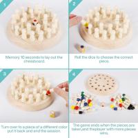 Juego de mesa para niños de 4 años, ajedrez de madera con memoria Montessori, juguete interactivo para padres e hijos - details 1