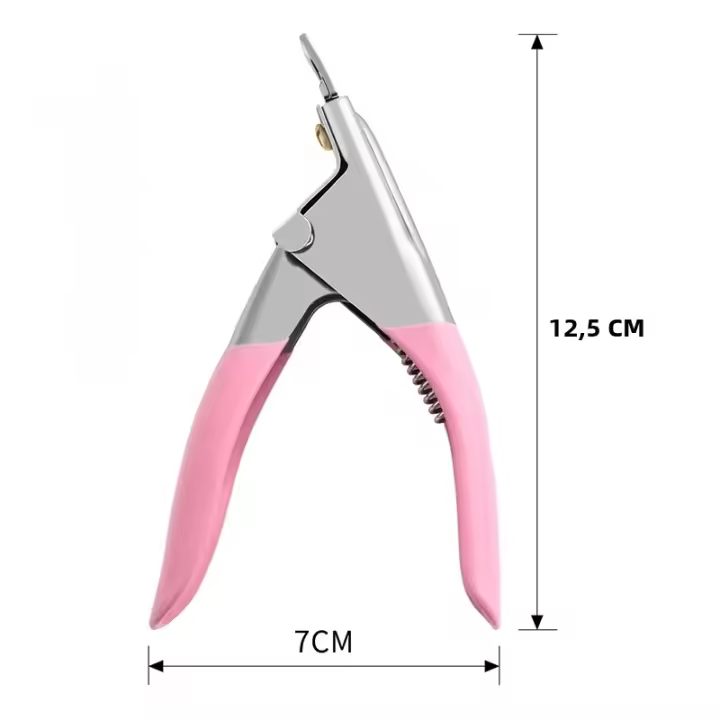 Tijeras De Uñas De Acero Inoxidable Para Uñas Postizas Y Acrílicas PINPAI Uso Manicura Y Cura De Uñas UV Clipper Cortador De Uñas Forma U - 1