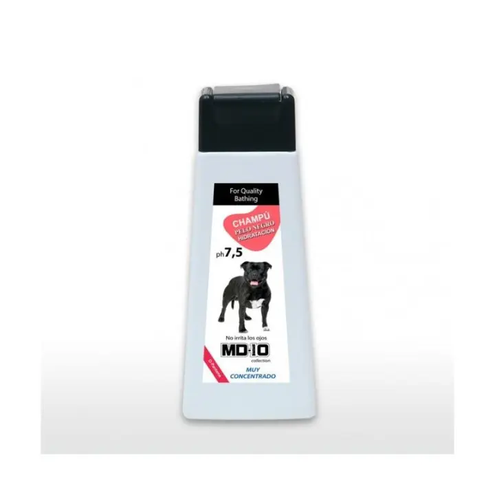 Champú para Perros de Pelo Negro Largo y Corto - Champú Hidratante para Perros con Glicerina Natural y Provitamina B5 D-Pantenol - Realza el Color - Vegano - pH Neutro - MD10 COLLECTION - 1
