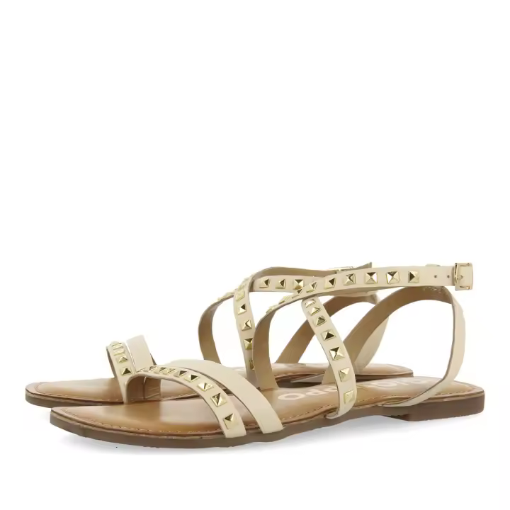 Gioseppo Sandalias Off-White de Piel con Tachas para Mujer Maizi - Tendencia - 1