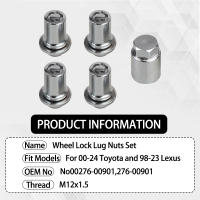Juego De Tornillos De Bloqueo De Rueda Antirrobo 33MM/44MM Altura Con 4Tornillos + 1Llave M12x1.5 Para Toyota Lexus PT27648100 - details 11