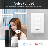Interruptor Inteligente WiFi Tuya Botón Empuñadura Control Remoto Por App Compatible Con Alexa Y Google Home 110-240V 1/2/3 Gang - details 3
