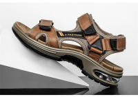 Sandalias De Verano Para Hombre En Cuero Genuino Gladiador Cómodas Para Playa Y Exteriores Tallas 38-46 Cierre Con Hebilla - details 23