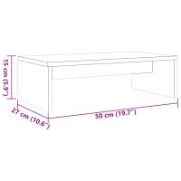 vidaXL Soporte de monitor madera maciza pino marrón cera 50x27x15 cm - details 7