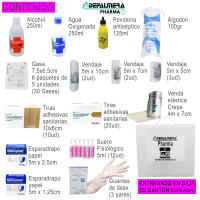 DEPALMERA Pharma✮ Botiquin Primeros Auxilios Homologado, Repositorio Botiquin Para Armario Maletin, Accesorios Para un Botiquin, Mutua, Hogar, Pared, Casa, Empresa,Kit Reposicion  en Caja. - details 1